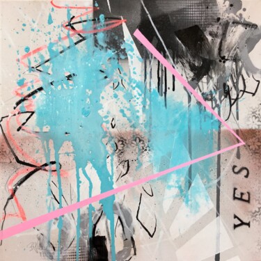 Malarstwo zatytułowany „YES No.2 - Inspired…” autorstwa Bea Schubert, Oryginalna praca, Akryl Zamontowany na Drewniana rama…