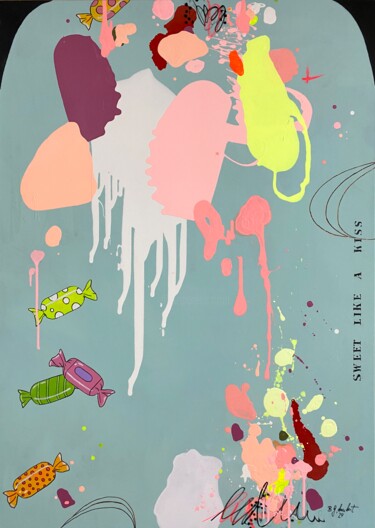 「Sweet Like A Kiss」というタイトルの絵画 Bea Schubertによって, オリジナルのアートワーク, アクリル