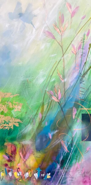 Картина под названием "Think New" - Bea Schubert, Подлинное произведение искусства, Акрил Установлен на Деревянная рама для…