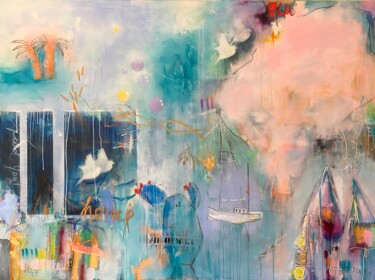 Картина под названием "Find Your Home No.1" - Bea Schubert, Подлинное произведение искусства, Акрил Установлен на Деревянная…