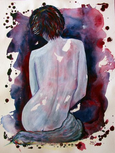 Peinture intitulée "Océane la solitaire" par Béatrice Cassar, Œuvre d'art originale, Huile