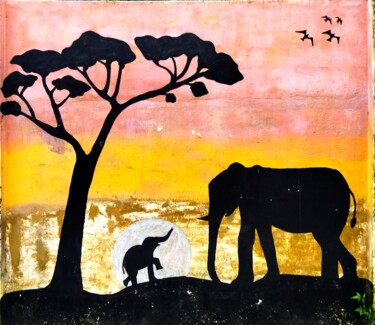 Fotografia zatytułowany „elephant dream” autorstwa Benoit Van Canneyt, Oryginalna praca, Fotografia cyfrowa