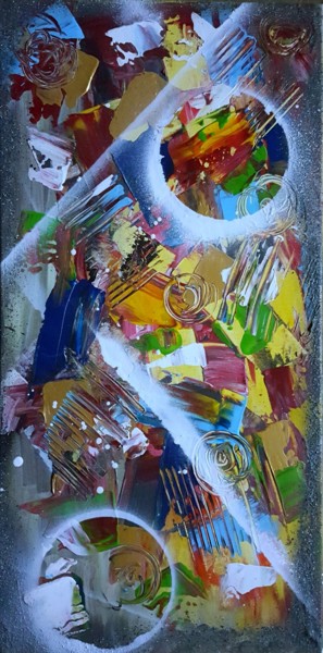 Peinture intitulée "LA VUE tableau abst…" par Beata Dautrey, Œuvre d'art originale, Acrylique