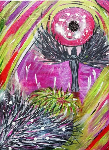 绘画 标题为“ANGE peinture acryl…” 由Beata Dautrey, 原创艺术品, 丙烯