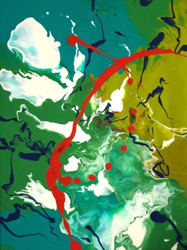 Peinture intitulée "Maps" par Beata Dautrey, Œuvre d'art originale, Acrylique
