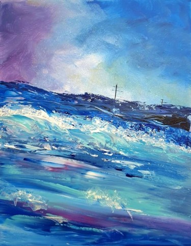 Malerei mit dem Titel "KO dans la mer pein…" von Beata Dautrey, Original-Kunstwerk, Acryl