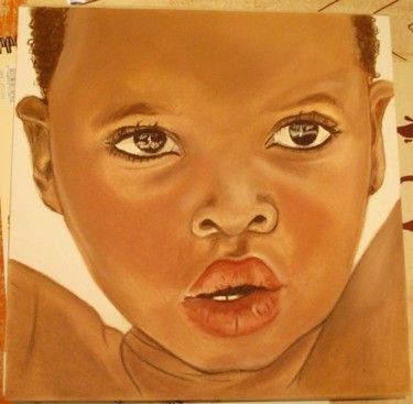 Dessin intitulée "Enfant d'Afrique" par Beam, Œuvre d'art originale