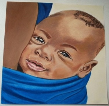 Dessin intitulée "bébé d'Afrique" par Beam, Œuvre d'art originale