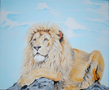 Painting titled "Le roi lion" by Beam, Original Artwork