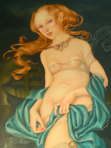 Malarstwo zatytułowany „Słone powietrze” autorstwa Beata Gołąbek, Oryginalna praca, Olej