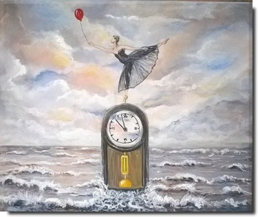 Peinture intitulée "Czas który pozostał" par Beata Jańdzio, Œuvre d'art originale, Acrylique