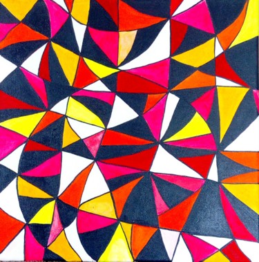 Painting titled "Mosaika" by Beata Mironiuk, Original Artwork, Acrylic