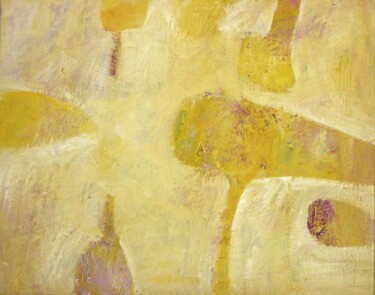 Pittura intitolato "10 1 Yellow landsca…" da Beata Wehr, Opera d'arte originale, Olio