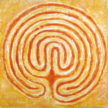 Schilderij getiteld "E 28 Labyrinth" door Beata Wehr, Origineel Kunstwerk