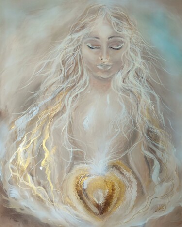 Painting titled ""Feminine energy-Ma…" by Beata Wiśniewska - Kowalewska, Original Artwork, Acrylic