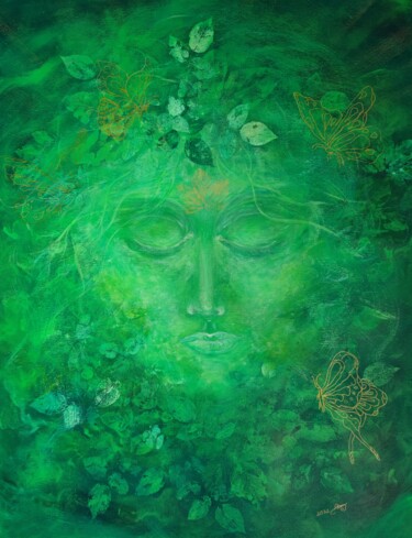 Schilderij getiteld "MOTHER EARTH" door Beata Wiśniewska-Kowalewska, Origineel Kunstwerk, Acryl