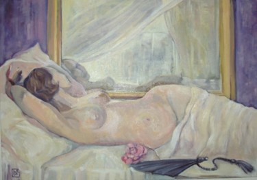 Peinture intitulée "un nu" par Beata Nowakowska-Kiwior, Œuvre d'art originale