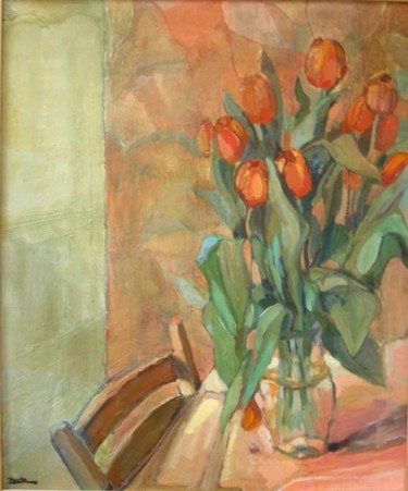 Peinture intitulée "Tulipes" par Beata Nowakowska-Kiwior, Œuvre d'art originale