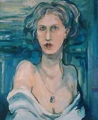 Peinture intitulée "En bleu" par Beata Nowakowska-Kiwior, Œuvre d'art originale