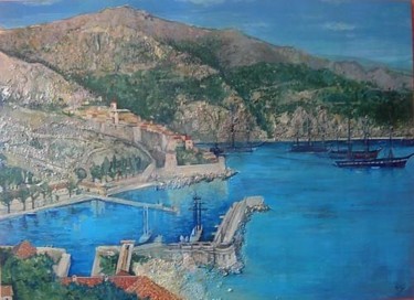 Peinture intitulée "Villefranche sur mer" par Beata Nowakowska-Kiwior, Œuvre d'art originale
