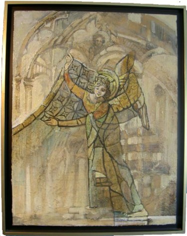 Peinture intitulée "Ange gardien" par Beata Nowakowska-Kiwior, Œuvre d'art originale