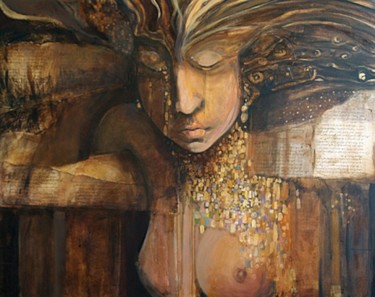 Peinture intitulée "MELANCOLIE" par Beata Nowakowska-Kiwior, Œuvre d'art originale