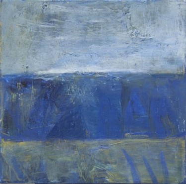 Painting titled "08 47 Blue landscape" by Beata Wehr, Original Artwork