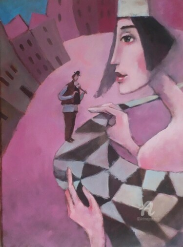 Painting titled "Concert.jpg" by Beata Wrzesinska, Original Artwork, Oil