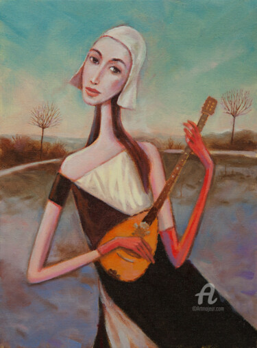 Картина под названием "Penelopa" - Beata Wrzesinska, Подлинное произведение искусства, Масло