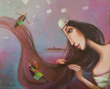 Malerei mit dem Titel "Temptress" von Beata Wrzesinska, Original-Kunstwerk, Öl
