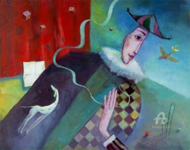 Painting titled "Zapomniany watek" by Beata Wrzesinska, Original Artwork, Oil