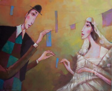 Pittura intitolato "New way" da Beata Wrzesinska, Opera d'arte originale, Olio