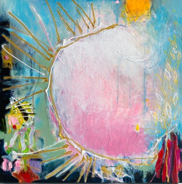 Painting titled "Where Is Home No.3" by Beate Garding Schubert, Original Artwork, Acrylic Mounted on Wood Stretcher frame