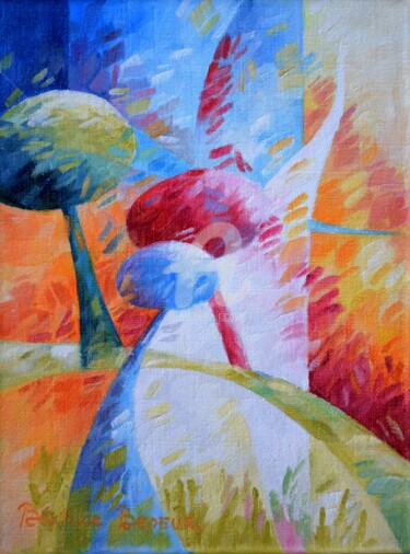 Peinture intitulée "Lumiere d ete" par Béatrice Bedeur, Œuvre d'art originale, Huile