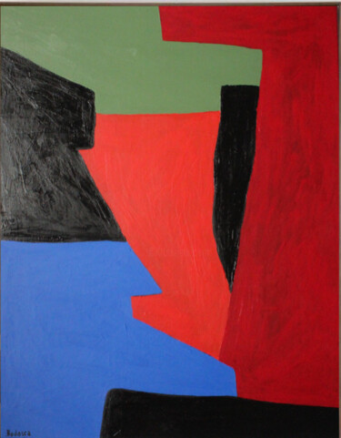Картина под названием "Abstrait contempora…" - Beatrice Bodasca, Подлинное произведение искусства, Акрил Установлен на Дерев…