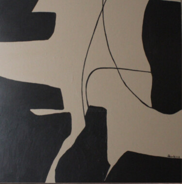 Malarstwo zatytułowany „Abstrait contempora…” autorstwa Beatrice Bodasca, Oryginalna praca, Akryl Zamontowany na Drewniana r…