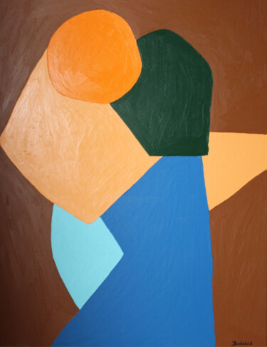 Pintura titulada "Abstrait figuratif…" por Beatrice Bodasca, Obra de arte original, Acrílico Montado en Bastidor de camilla…