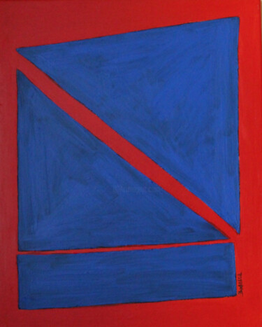 Painting titled "Abstrait contempora…" by Beatrice Bodasca, Original Artwork, Acrylic Mounted on Wood Stretcher frame