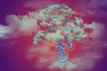 Arts numériques intitulée "fairy tree" par Beatrice Buccella, Œuvre d'art originale, Peinture numérique