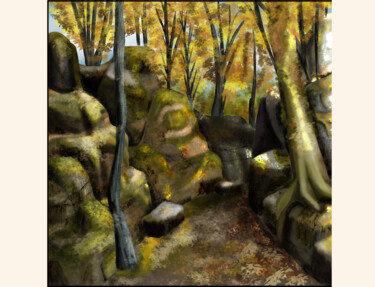 Digital Arts με τίτλο "forest" από Beatrice Buccella, Αυθεντικά έργα τέχνης, Ψηφιακή ζωγραφική