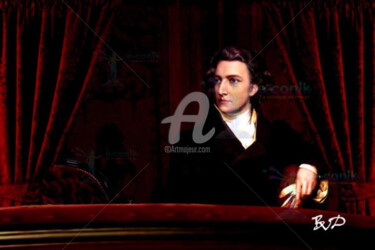 Arte digital titulada "Frédéric CHOPIN "L'…" por Béatrice Véronique Douda, Obra de arte original, Pintura Digital Montado en…