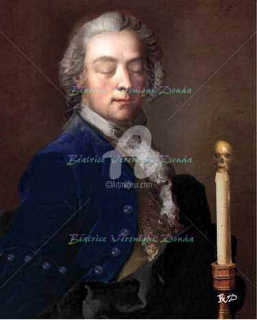 Digital Arts titled "Mozart Ave verum co…" by Béatrice Véronique Douda, Original Artwork, Digital Painting Mounted on Wood S…