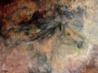 Peinture intitulée "tourbillon" par Béatrice Farge, Œuvre d'art originale, Huile Monté sur Panneau de bois