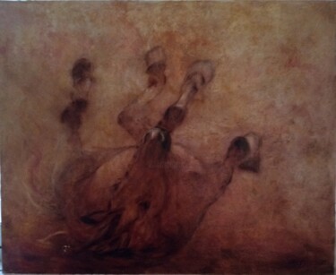 Painting titled "mubarek" by Béatrice Farge, Original Artwork, Oil