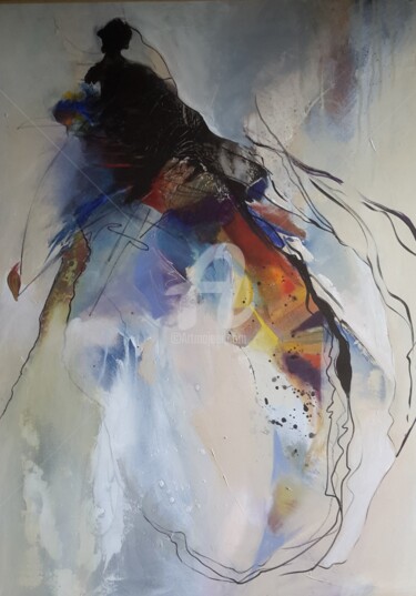 Peinture intitulée "robe de bal" par Béatrice Frat, Œuvre d'art originale, Acrylique