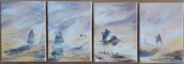 Pintura titulada "Terre de sables" por Beatrice Guibergia, Obra de arte original, Oleo Montado en Bastidor de camilla de mad…
