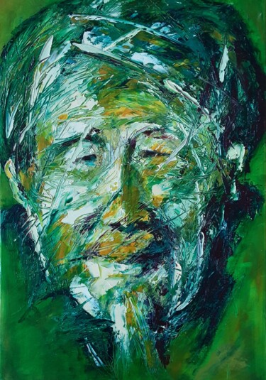 제목이 "sourire d'asie, por…"인 미술작품 Beatrice Guibergia로, 원작, 기름 나무 들것 프레임에 장착됨