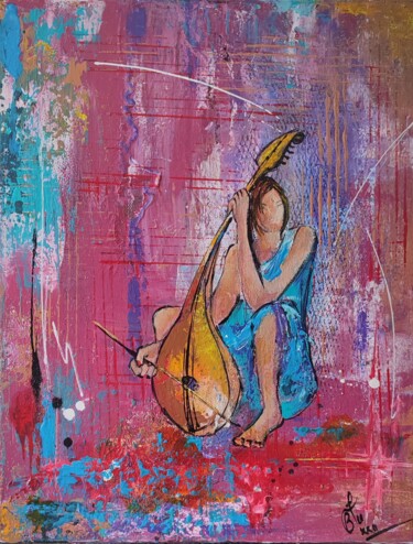 Pintura titulada "Voyage musical" por Bea Madelenat, Obra de arte original, Acrílico Montado en Bastidor de camilla de madera