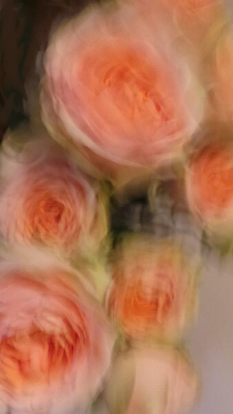 Fotografia intitolato "Roses à la Renoir" da Béatrice Marie Penaud, Opera d'arte originale, Fotografia digitale