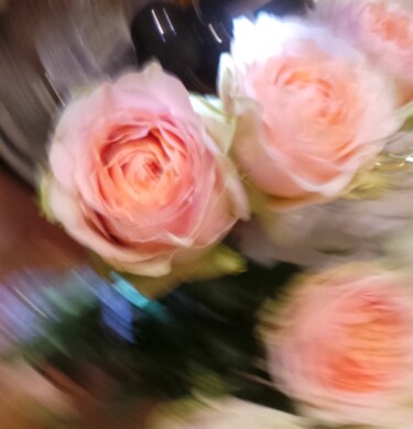 Fotografie getiteld "Roses dans le vent…" door Béatrice Marie Penaud, Origineel Kunstwerk, Digitale fotografie